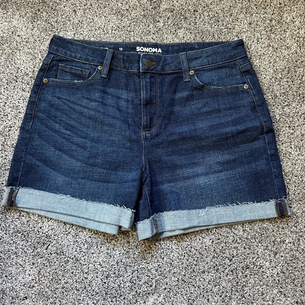 Sonoma Women's Jean Shorts - Deep Blue